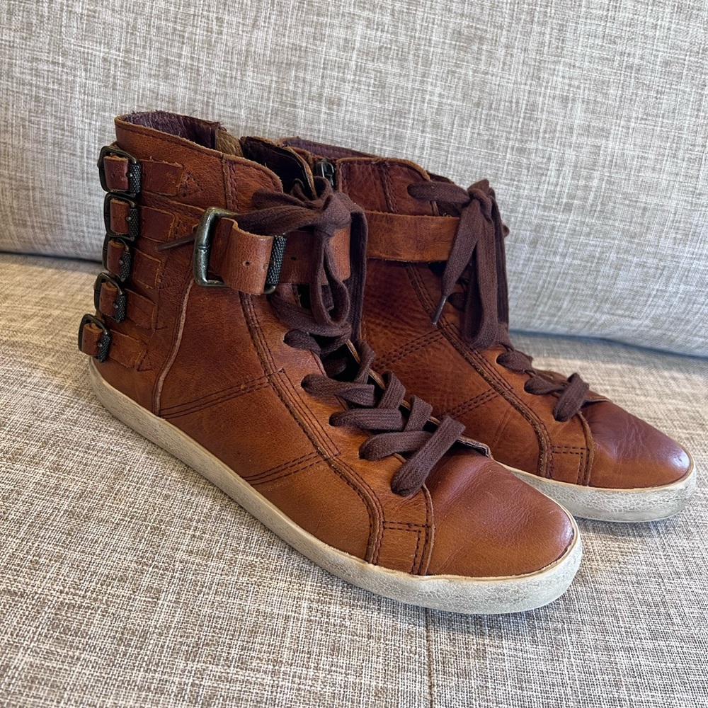 Frye Brown High-Top Sneakers